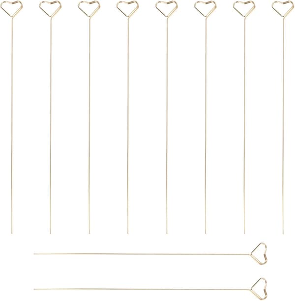 10 stk. mini hjerteformede memoholdere Valentinsdag binders blomsterdekorasjon notatklemmer