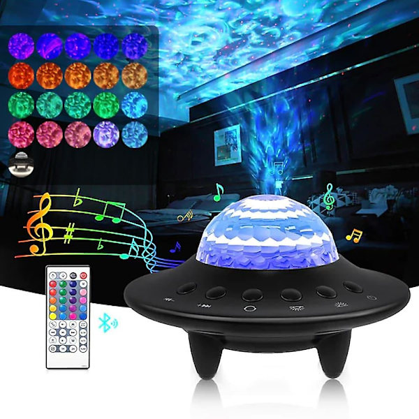 Galaxy-projektor Stjernehimmel Laser UFO Nattlys Bluetooth Hjem