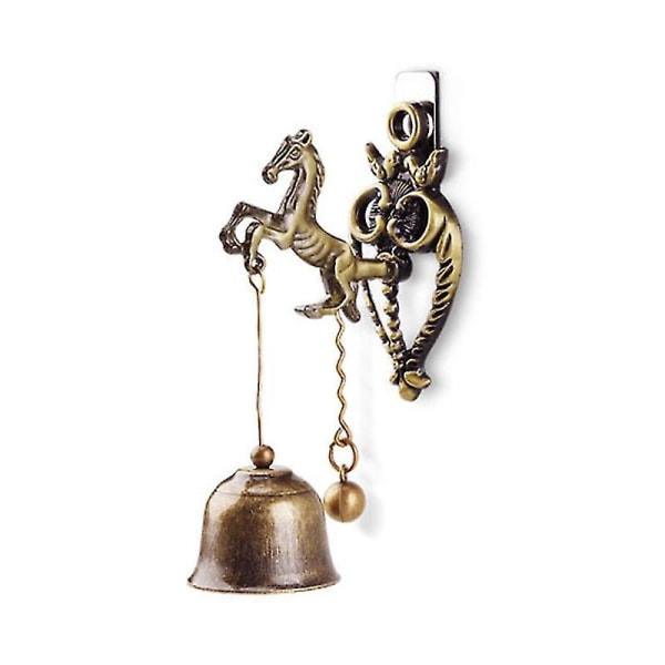 Metal Wind Chime Magnetisk Vintage Butikkinnehaver Door Påminnelse Bell Hjem Ornament Horse