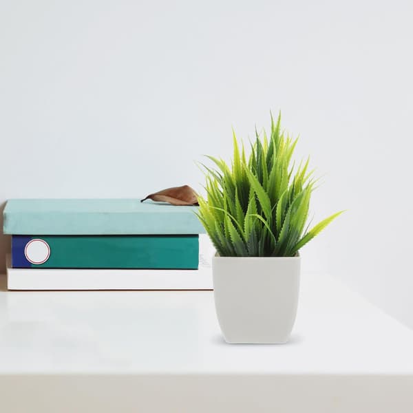Mini kunstige planter Falsk Bonsai Solid Gjenbrukbar Pp Plast Grønt