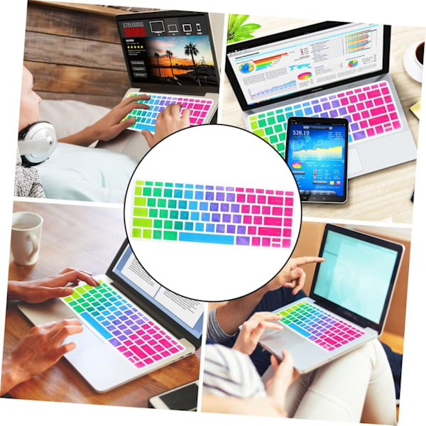 Silikon Tastaturtrekk Tastaturdeksel for Laptop Støvtett Vannavstøtende Myk og Komfortabel