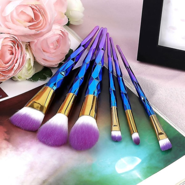 Dobbelt Farvet Diamant Håndtag Makeup Pensler Øjenskygge Blend