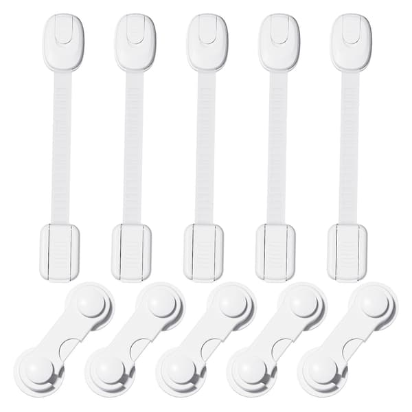 Barnsäkerhetslås, Babysäkra Skåplås, 10-pack Babysäkerhetslås