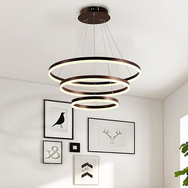 LED-riipusvalaisin 3-valoa 40 cm rengaspyöreä muotoilu