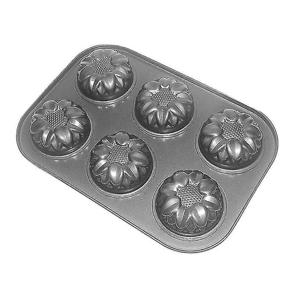 DIY Bakform för Äggkaka, Plommon 6 Hål, Bakform i Kolstål för Ugn