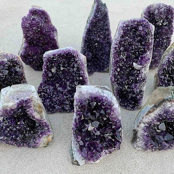 1 st 200-900g Naturlig Ametist Geode Kvartskluster