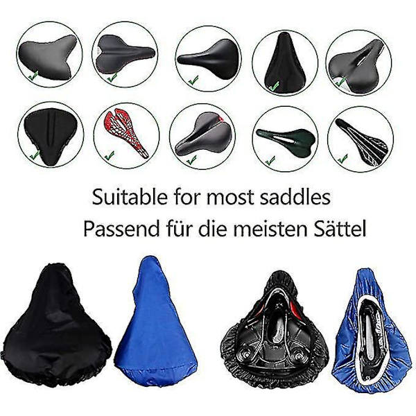 3 kpl Vedenpitävä Pyörän Satulan Peite - Musta Oranssi Sininen