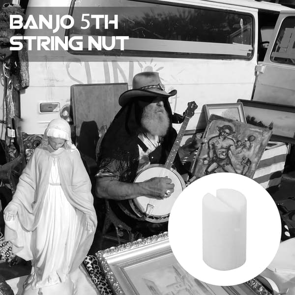 Banjo Nut Ox Bone Replacement 4Pcs Stringtillbehör för 5-strängade banjospelare med förbättrad ljudkvalitet