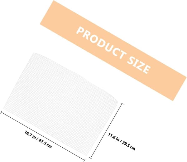 DIY Plastnätark för broderi och sömnad Plastduk, Stor Vit Väska