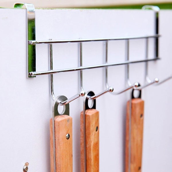 5 Hooks Door Back Kitchen Cabinet Hanger Clothes Rack