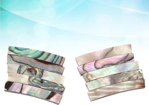 10st Abalone Shell Gitarr Purfling Binding Strip för Ukulele och Gitarr Syntetiskt Material 18x3x2mm