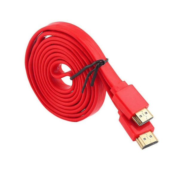 Platt HDMI-kabel för hög hastighet, 3D, DVD, HDTV, 1,5 m