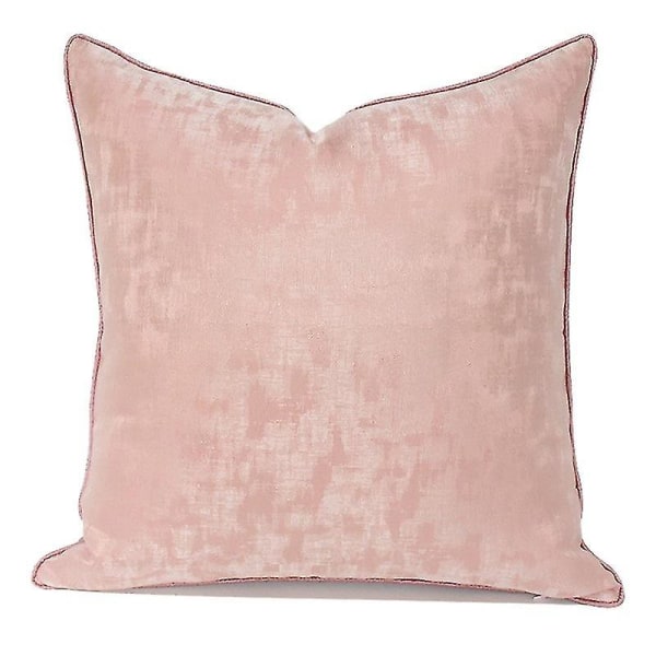 Knust Fløjl 2-delt Pudebetræk 18 X 18 Til Stue Soveværelse Normal Dekoration Luksus Hjem Seng Sofa - 45 X 45 Cm, 2stk-Lyse Pink