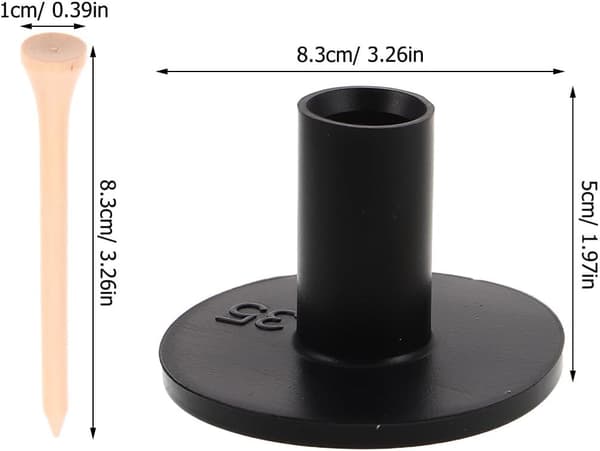6 st gummi golfpeggar kit med spikar 35-83 mm höjd för driving range simulator träning