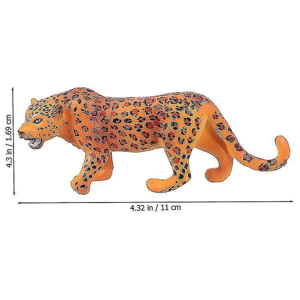 Leopardmodell Ornament Simulerad Leopard Leksak Bordsprydnad Leopard Dekoration