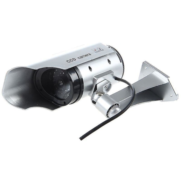 Udc 4 Silver Fake Security Camera With 30 Illuminating Leds (silver)