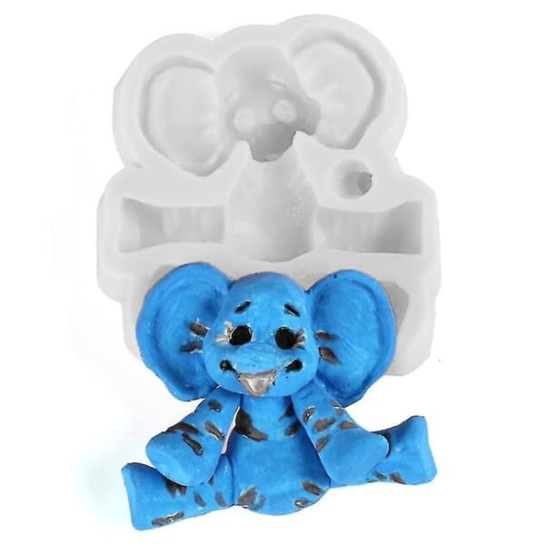 3D Elefant Silikon Fondant Form Kage Dekoration Clate Bageform