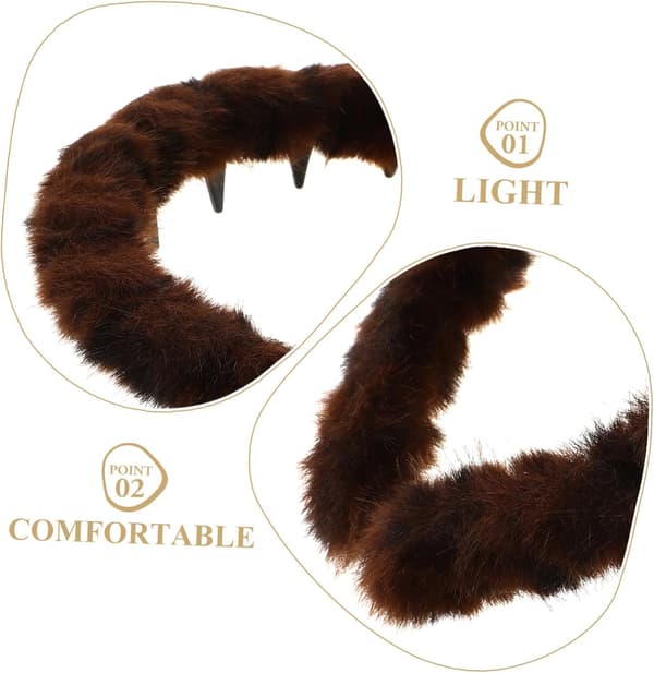 Furry Leopardmönstrad Plyschhårband för Smink Hudvård Halkfritt Håraccessoar