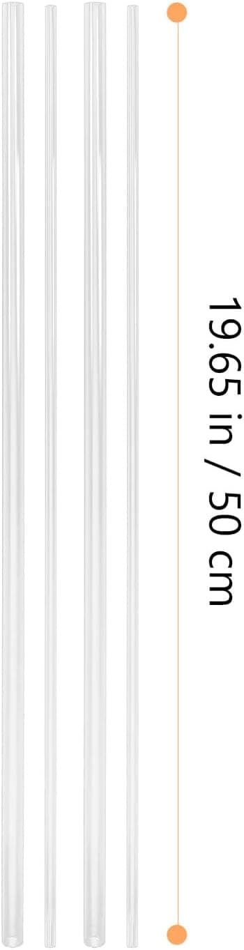 4 stk. PC runde rør sæt, 5 mm udvendig diameter X 4 mm indvendig diameter 10 mm udvendig diameter X 8 mm indvendig diameter
