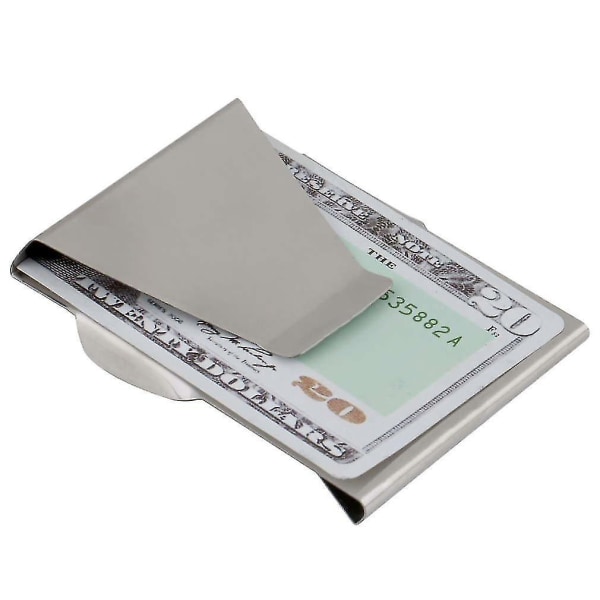 Slank pengeklemme dobbeltsidig lommebok for kortholder