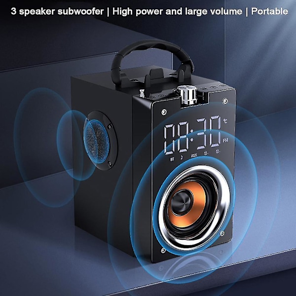 Super Bass Bluetooth-högtalare Bärbar Kolonn 3D Stereo