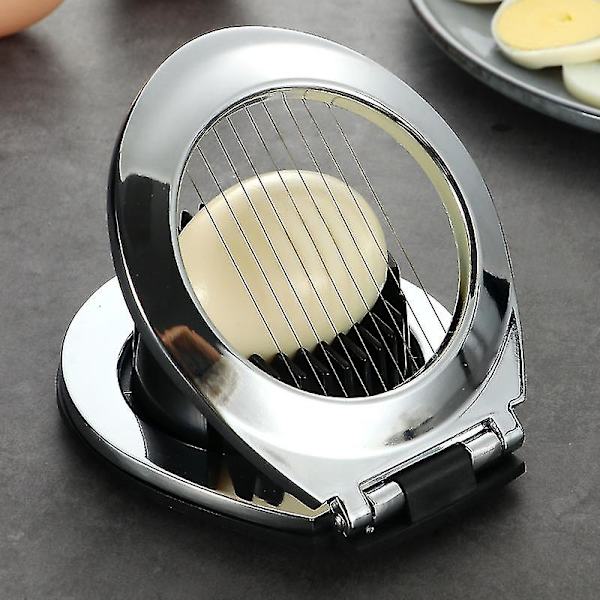 Egg Slicer Cutter - Rustfritt Stål - 1 stk - Sølv