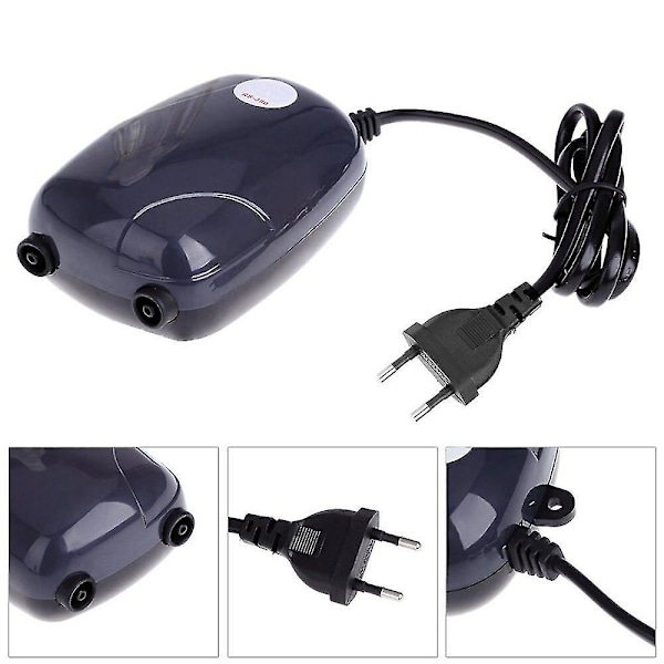 Akvarium Luftpumpe Fisketank Mini Kompressor Enkelt Udløb