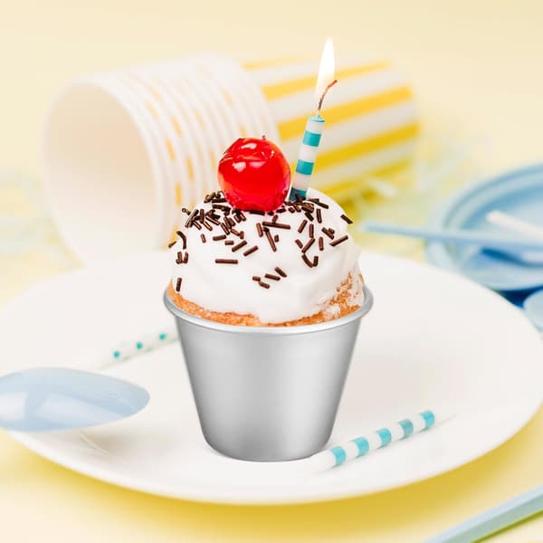 8 stk Cupcakeform Puddingformer Kakeformer for baking 3 tommer Aluminiumslegering Non-Stick Form Kaker Baking Hjemmebruk