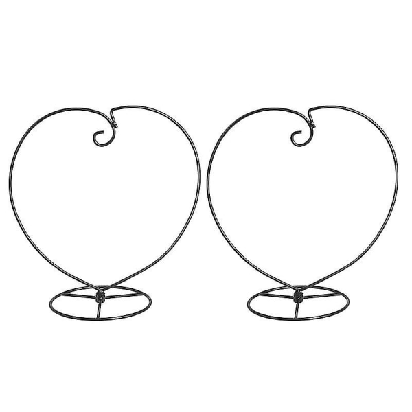 2 st Hjärtformade Ornament Display Stativ Järn Hängande Stativ Rack Hållare