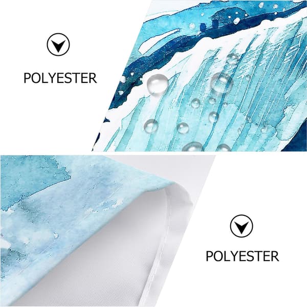 Duschdraperi i polyester med 3D digitaltryckt valdesign, vattentätt och enkel installation