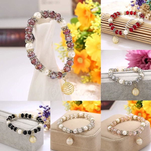 Perlearmbånd Spiralimitation Perle Charm Vedhæng Elegant Smykker Gave Til Kvinder Mænd Piger Drenge