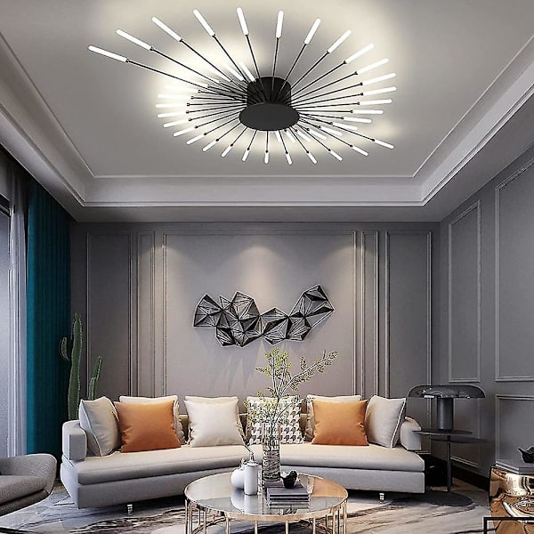 Moderne Loftlampe Nem Installation Akryl Lampskærm Lysekrone