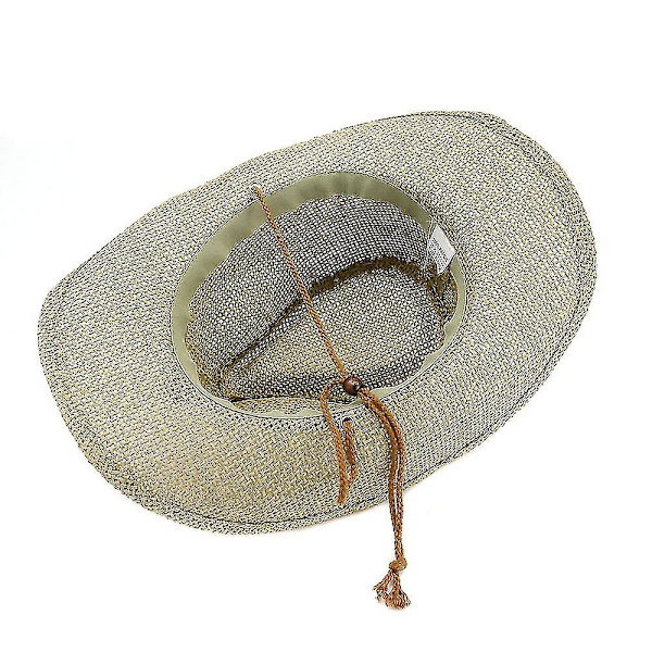 Västerländsk Cowboy Halmhatt Utomhus Strandhatt Solskydd Andningsbar Solvisir Keps