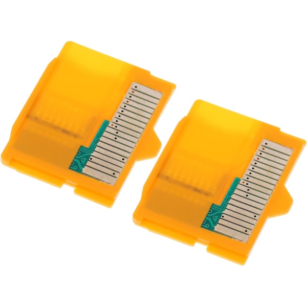 2 kpl Adapterikorttikamerat Keltainen Muistikorttisovitin 8gb Kompakti ja Helppokäyttöinen