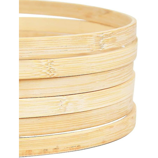 10 kpl Puu Bamboo Kukkakiekon Seppele Makrame Renkaat