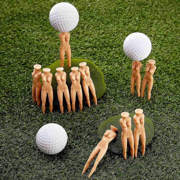 60 stk. Golf Tee Bold Nøgen Dame Model Plastik