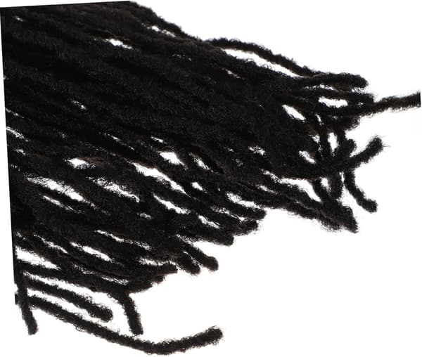 Dreadlock Extension Hæklet Hår Dobbeltendede Dreadlocks Paryk Sort 1b# Hip-hop Stil Hårstykke Extensions