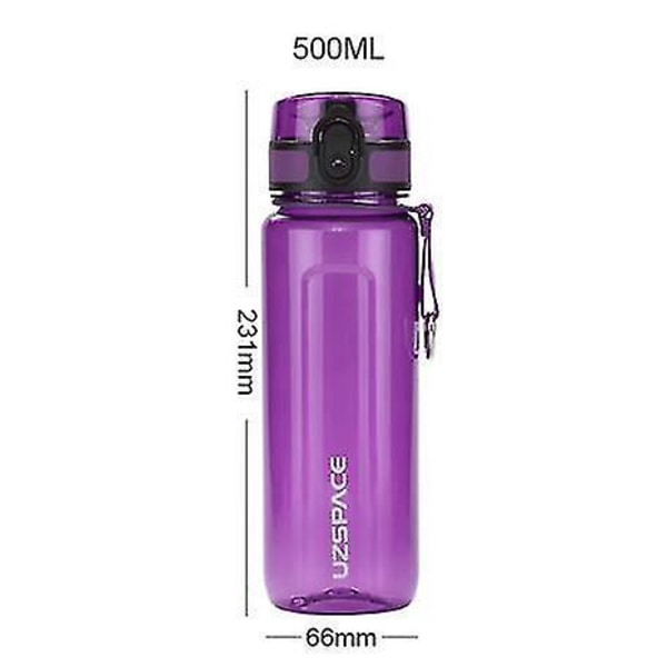 Vannflaske 500ml Lekkasikkert Shaker Sport Drikk Rød