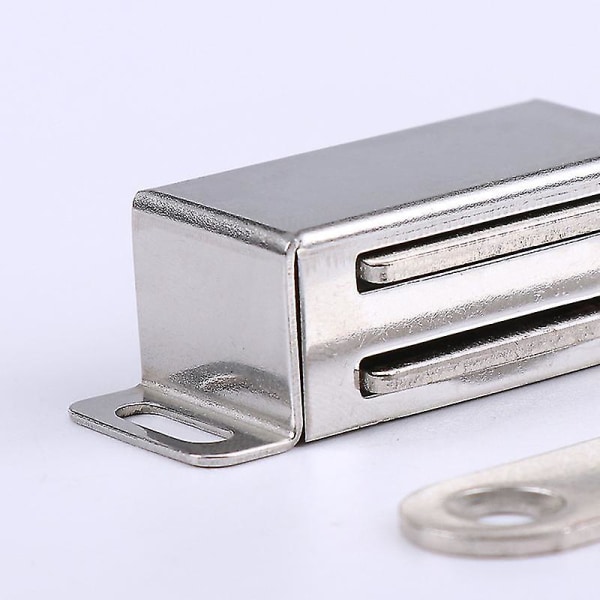 Magnetisk dørlås Magnetisk dørlås til skabe, dørmagneter, medium (4 stk-sølv)