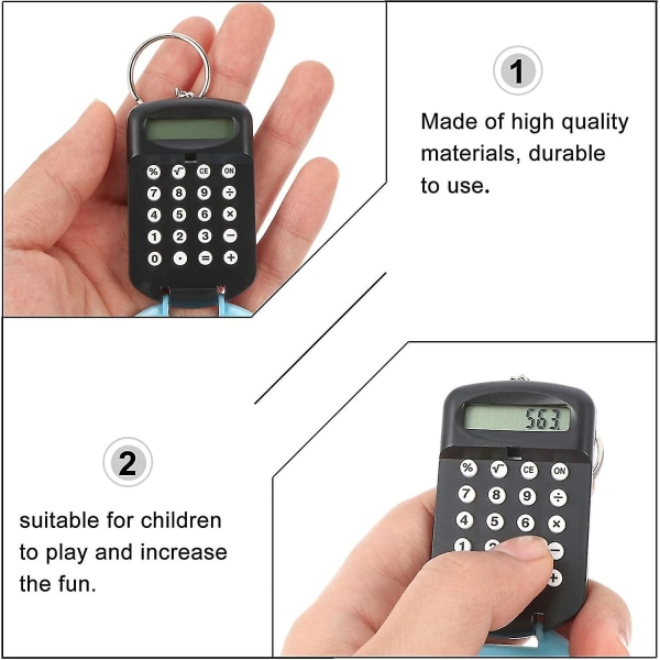 Mini Laskin avaimenperä Kannettava söpö sarjakuvalaskin Elektroninen taskulaskin