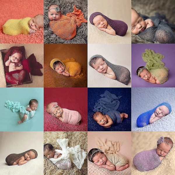 Nyfödd baby fotografi rekvisita Filt Stretch Sticka Wraps