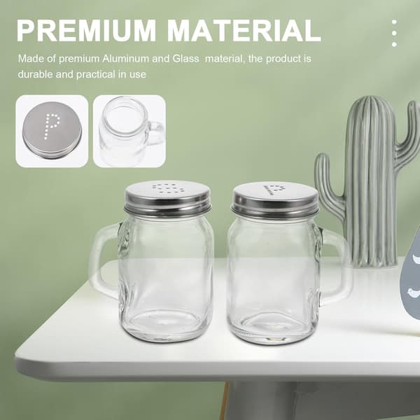 2st Kryddflaskor Kryddförvaringsflaskor Mini Glas Aluminium Kryddbehållare Förvaring