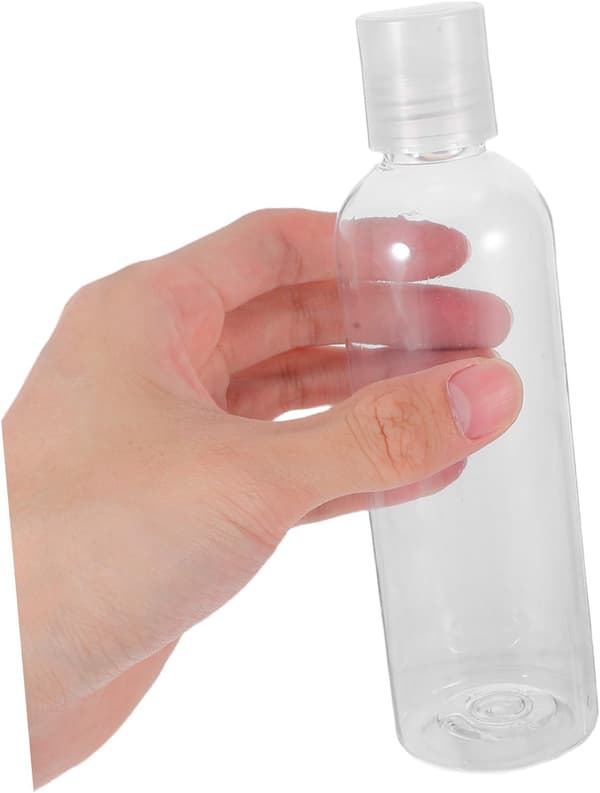 20 st mini plast lotionflaskor emulsionsdispenserflaskor med klämtopp för resor, hudvård, smink