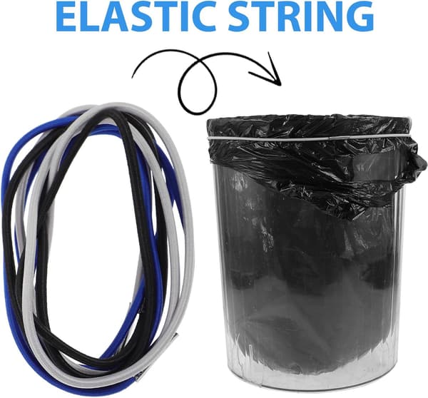 3 stk. elastisk søppelbånd, søppelbånd, elastisk snor, tykk gummi, dekorativt element, sikkert