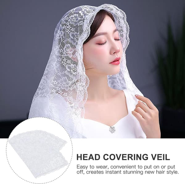 Blondedislør Bryllupsslør Elegant Blomstermønster Kort Mantilla Skjerf