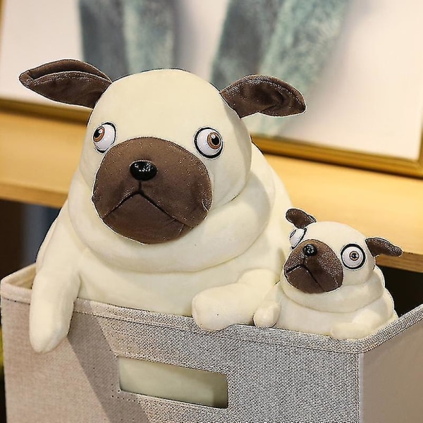 2020 15/30cm Plysch Leksakshund Pug Mjuk Livsliknande Fylld Djur Shar Pei Plyschdockor Barn about 15cm