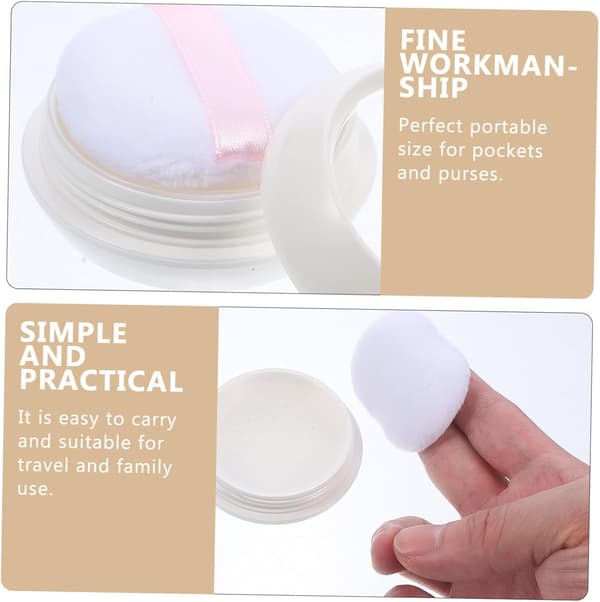 2 sæt pudderdåse pudderkvaster foundation make-up pudder løst pudder kompakt beholder make-up