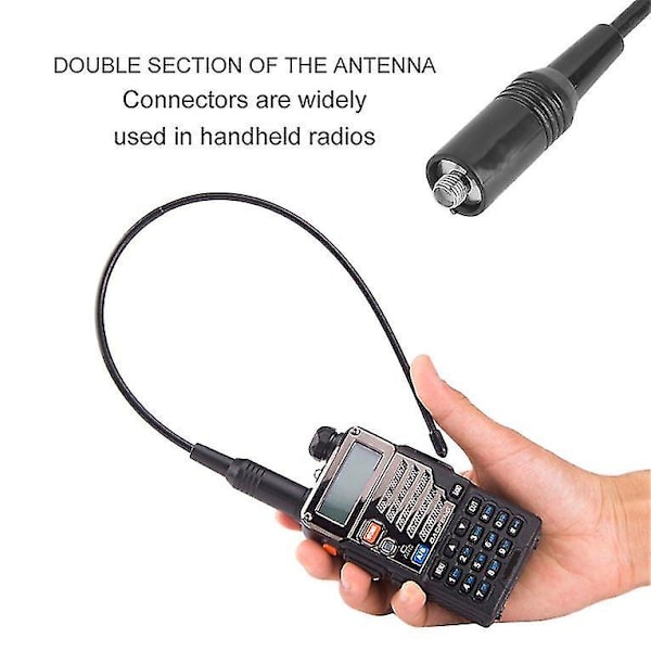 10 Watts NA-771 SMA-Hunn Antenne for Håndholdt Toveisradio, Dobbeltbånd