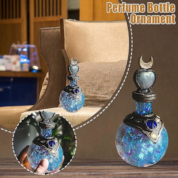 Kristall Potionflaska, Magisk Måne Potion Dekorativ Flaska, Harts Dekoration Hem Ornament
