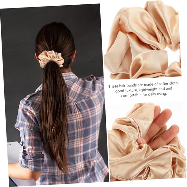 3 stk. Oversized Scrunchies Hårring til kvinder Mode Store Hår Scrunchies Styling Tilbehør